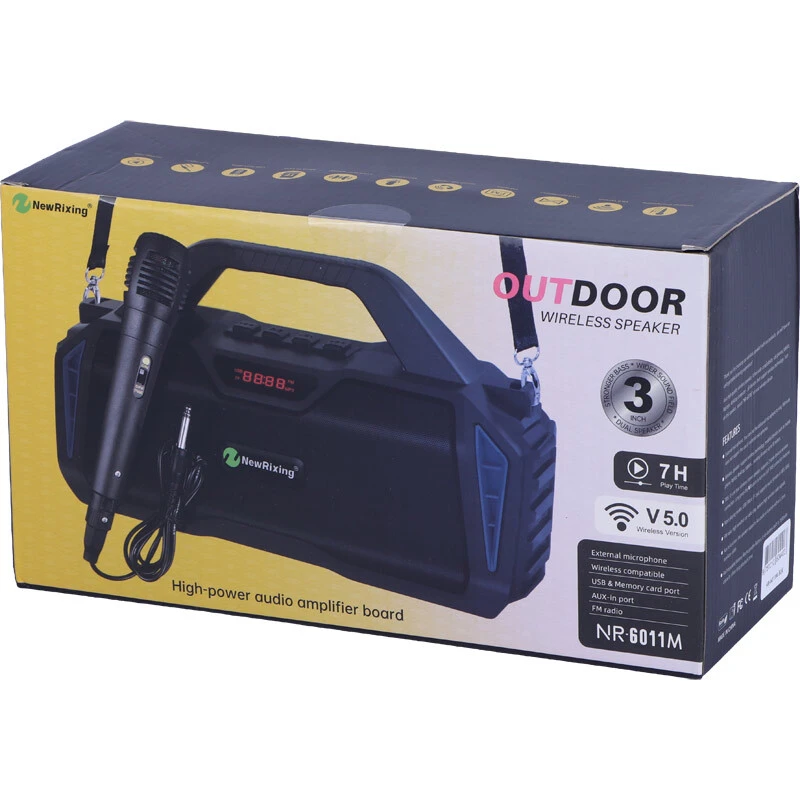 اسپیکر بلوتوثی نیو ریکسینگ NR-6011M + میکروفون