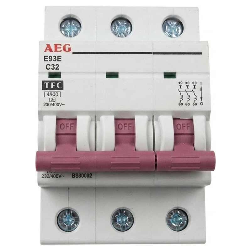 فیوز مینیاتوری سه پل 25 آمپر AEG
