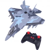 هواپیما جنگنده اسباب بازی کنترلی شارژی موزیکال دودزا Zi Di Toys F-350 Military کد 301383