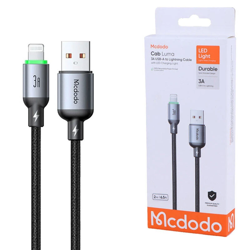 کابل لایتنینگ فست شارژ 3 آمپر مک دودو Cab Luma CA-6541 طول 2 متر