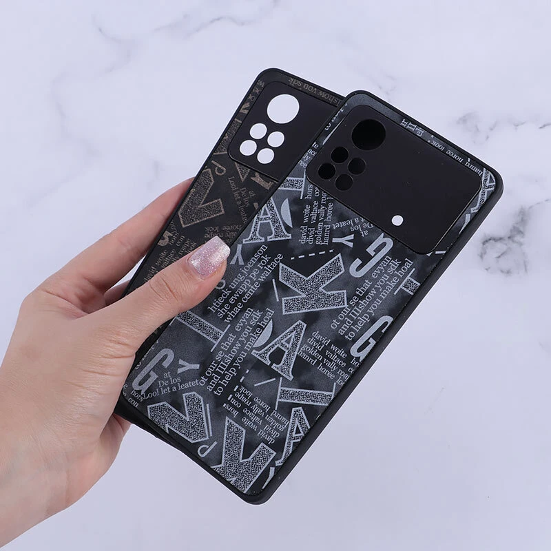 قاب PC شیائومی Poco X4 Pro 5G طرح لاتین محافظ لنزدار