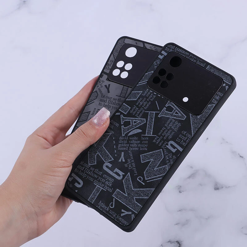 قاب PC شیائومی Poco M4 Pro طرح لاتین محافظ لنزدار
