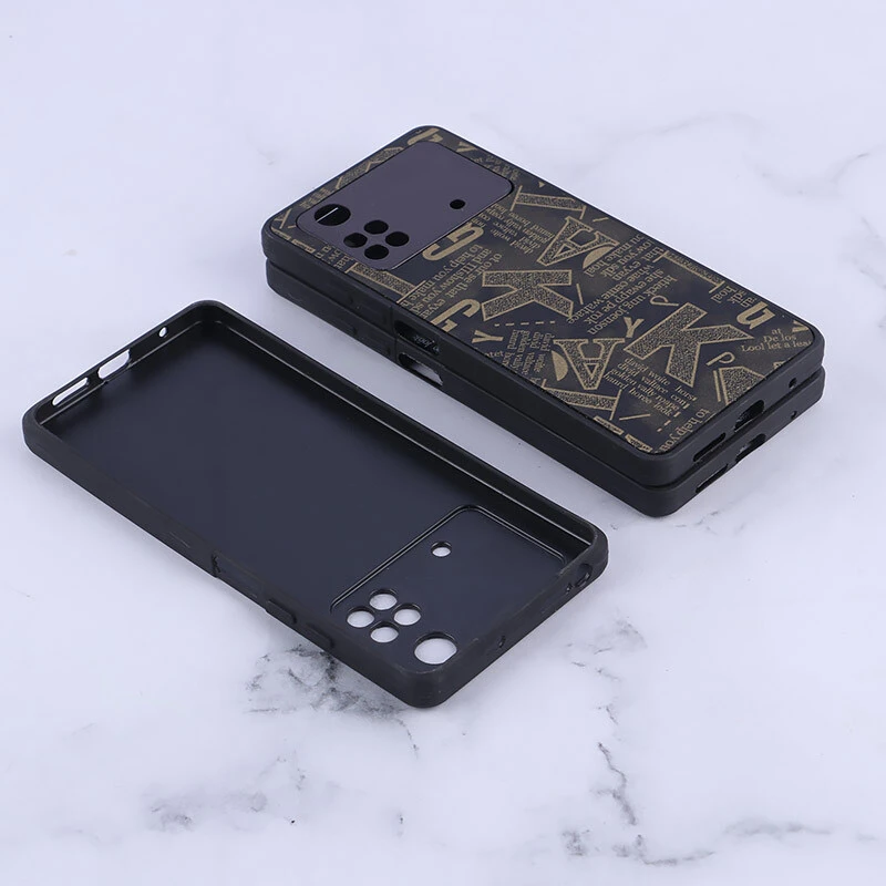قاب PC شیائومی Poco M4 Pro طرح لاتین محافظ لنزدار