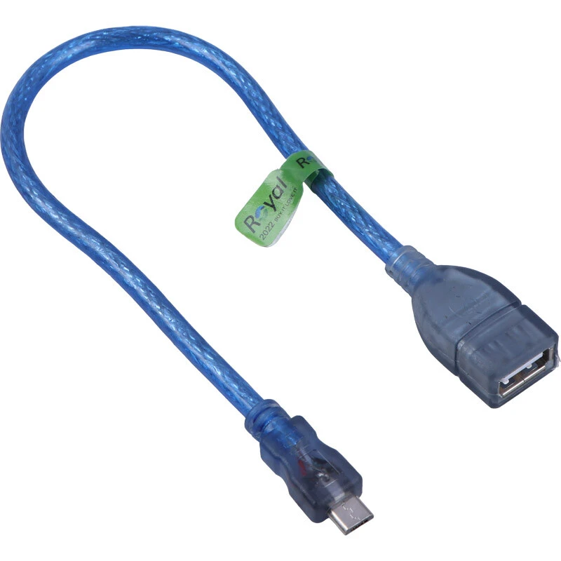 کابل کوتاه افزایش طول Micro USB رویال طول 30 سانتی متر