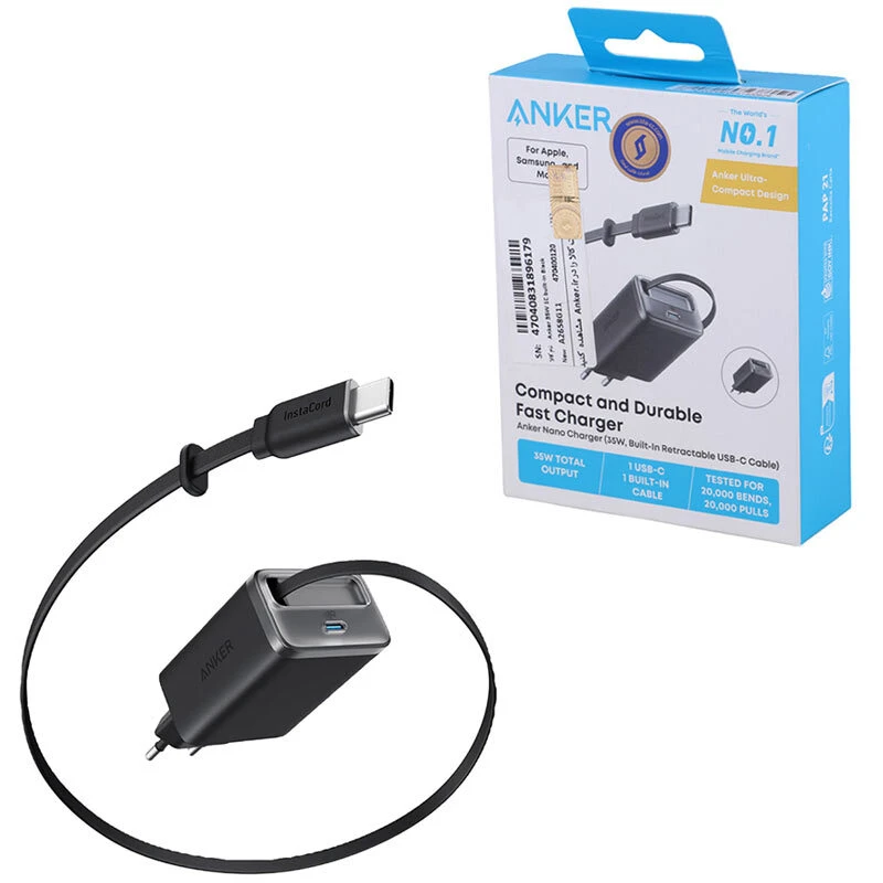 شارژر دیواری سیم وصل 35 وات انکر Nano A2658 A2658G11 PD 3A