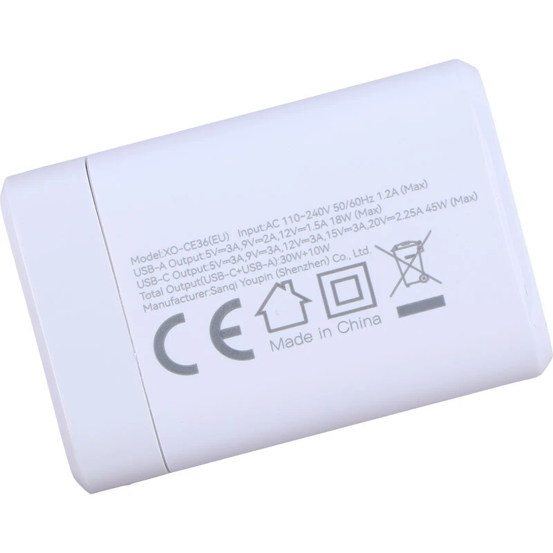 شارژر دیواری 45 وات ایکس او XO-CE36 EU GaN PD 3A
