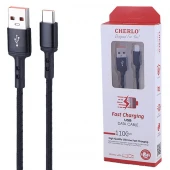 کابل تایپ سی فست شارژ 2.4 آمپر چرلو CH-TC05 طول 1.1 متر