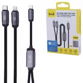 کابل دو سر فست شارژ 100 وات بودی DC266TTL12 طول 1.2 متر