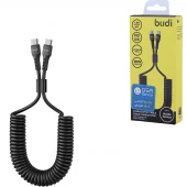 کابل فنری دو سر تایپ سی فست شارژ 65 وات بودی DC210TTS18 طول 1.8 متر