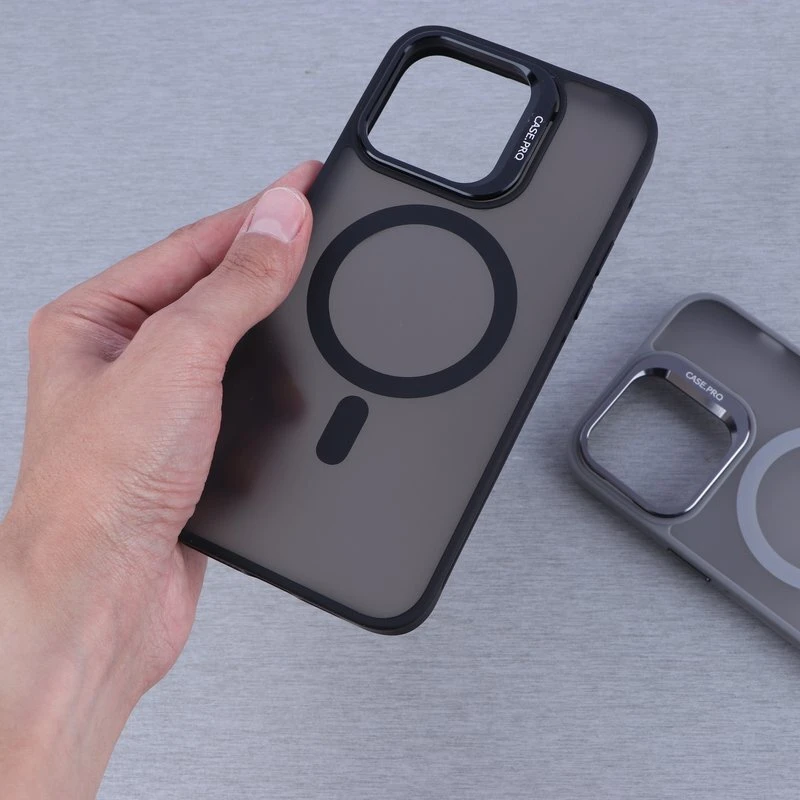 قاب Case Pro پشت مات استندشو با محافظ لنز رینگی