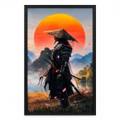 تابلو شاسی طرح Samurai Ninja سایز 60*30 سانتی متر