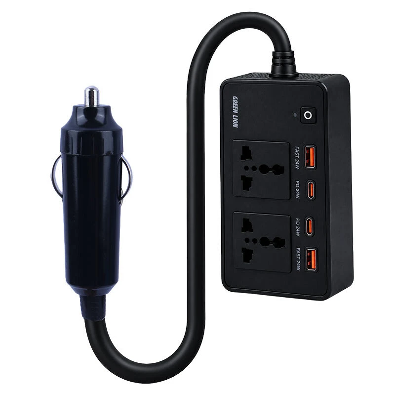 شارژر فندکی و چند راهی گرین لاین GC-200 QC3.0 PD 200W
