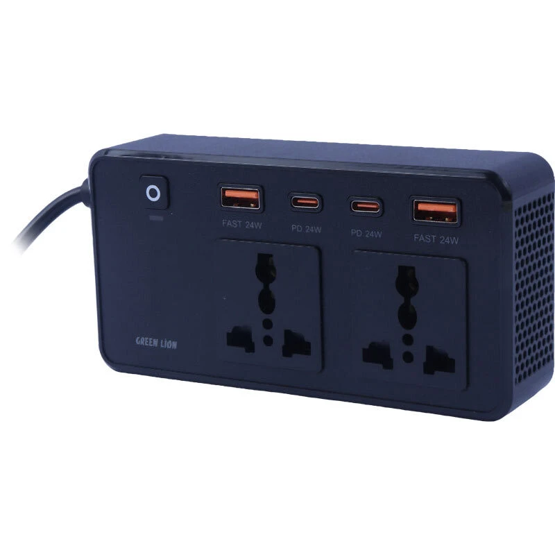 شارژر فندکی و چند راهی گرین لاین GC-200 QC3.0 PD 200W
