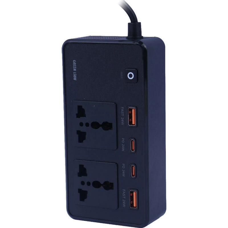 شارژر فندکی و چند راهی گرین لاین GC-200 QC3.0 PD 200W