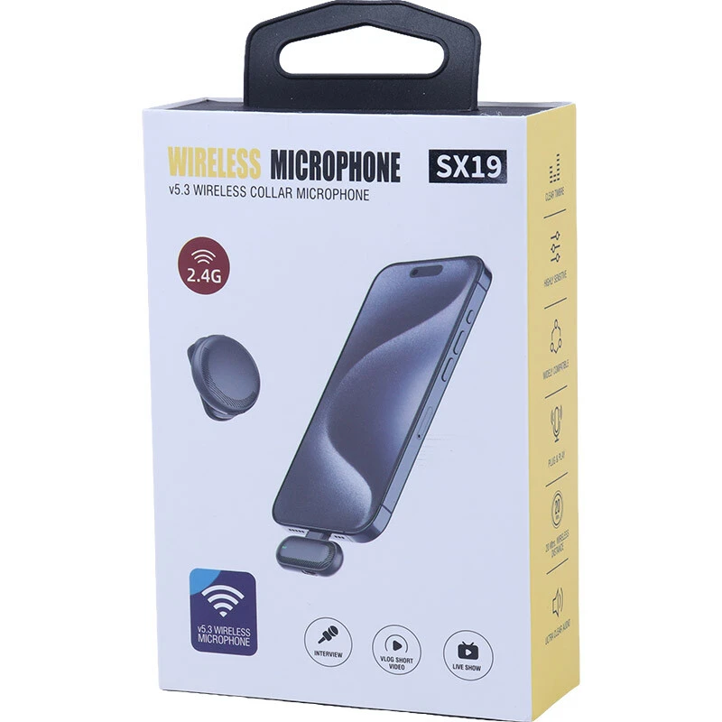 میکروفون یقه ای بی سیم دوتایی SX19 Lightning