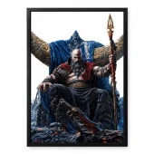 تابلو شاسی طرح Kratos God of War سایز 60*30 سانتی متر