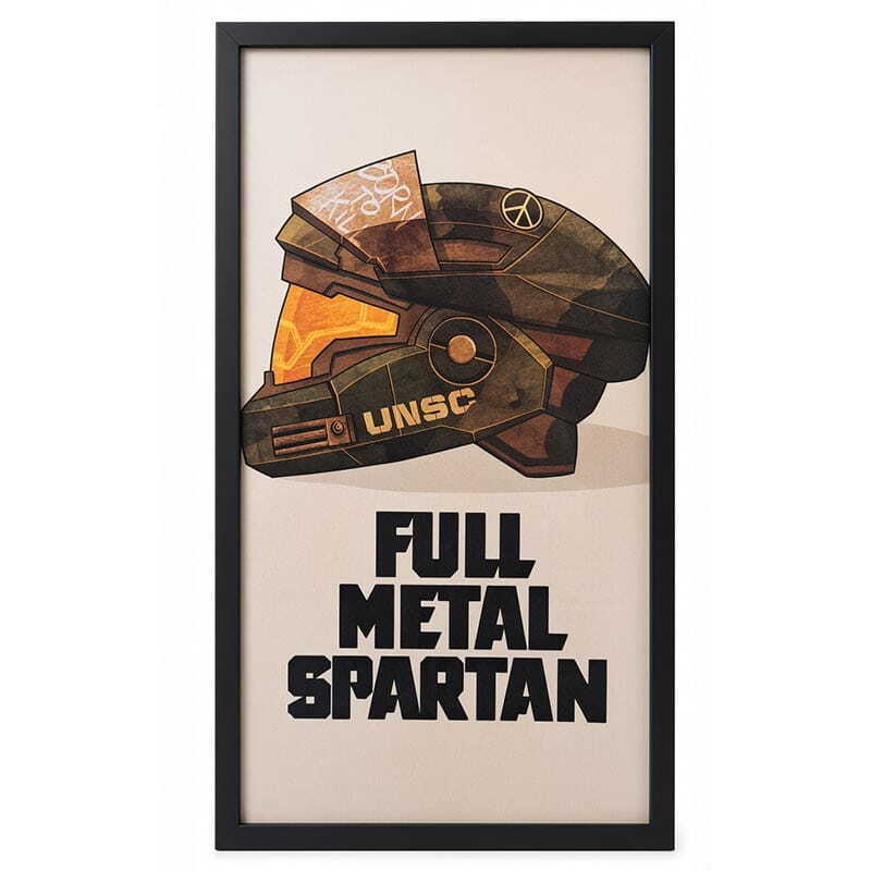 تابلو شاسی طرح Full Metal Spartan سایز 60*30 سانتی متر