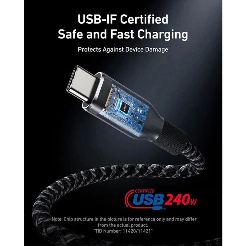 کابل دو سر تایپ سی فست شارژ 240 وات انکر A88E2 طول 1.8 متر
