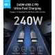 کابل دو سر تایپ سی فست شارژ 240 وات انکر A88E2 طول 1.8 متر