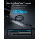 کابل دو سر تایپ سی فست شارژ 240 وات انکر Prime Thunderbolt 4 A84N0011 طول 1 متر