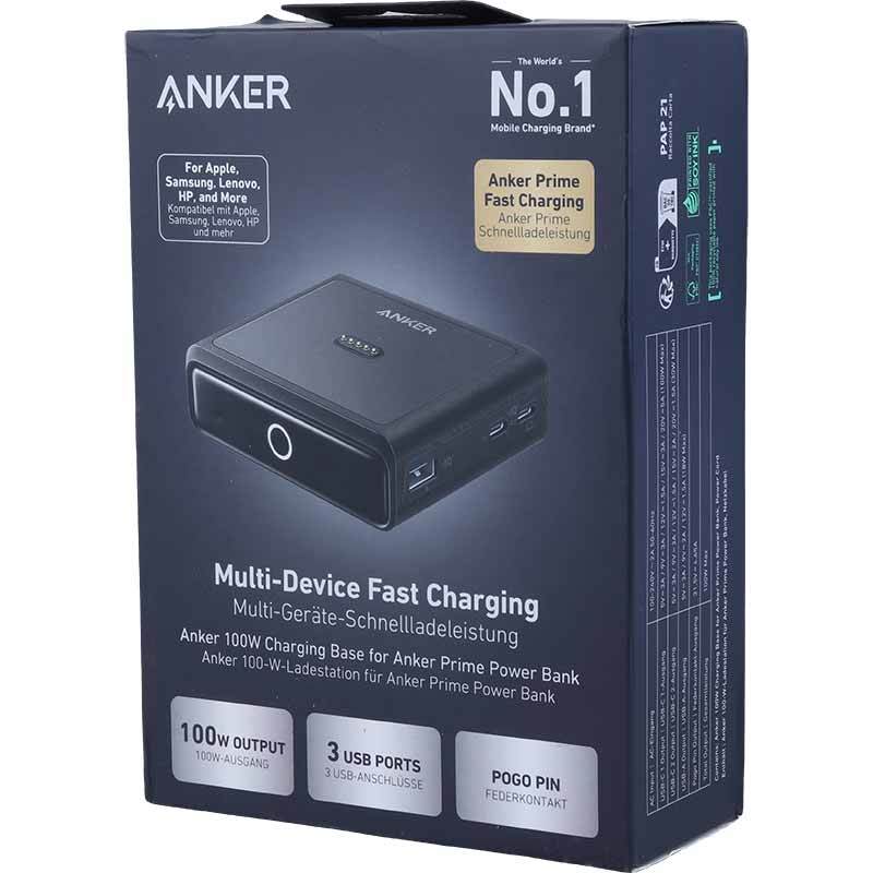 شارژر رومیزی فست شارژ 3 پورت 100 وات انکر A1902211 GaN PD