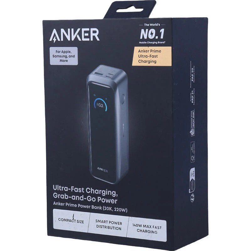 پاوربانک فست شارژ انکر A110BH11 PD 140W ظرفیت 20000 میلی آمپر ساعت
