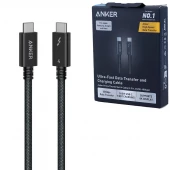 کابل دو سر تایپ سی فست شارژ 240 وات انکر Prime Thunderbolt 4 A84N0011 طول 1 متر