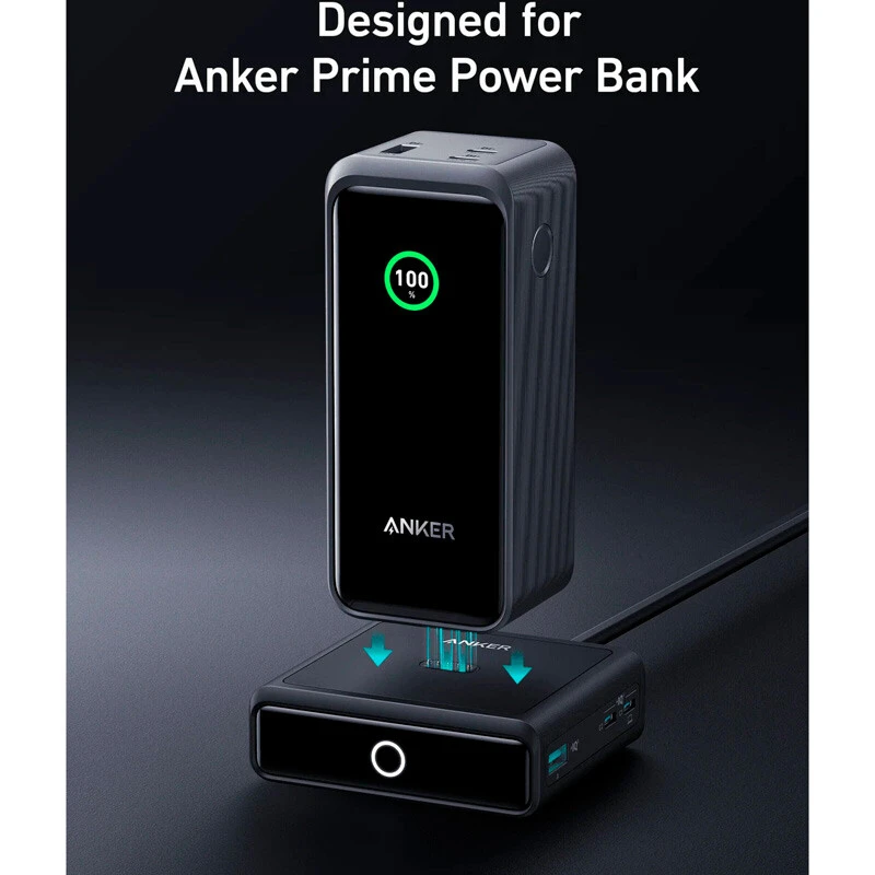 شارژر رومیزی فست شارژ 3 پورت 100 وات انکر A1902211 GaN PD