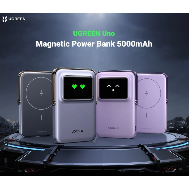 پاور بانک بی سیم فست شارژ یوگرین PB560-25207 QC PD3.0 15W ظرفیت 5000 میلی آمپر ساعت