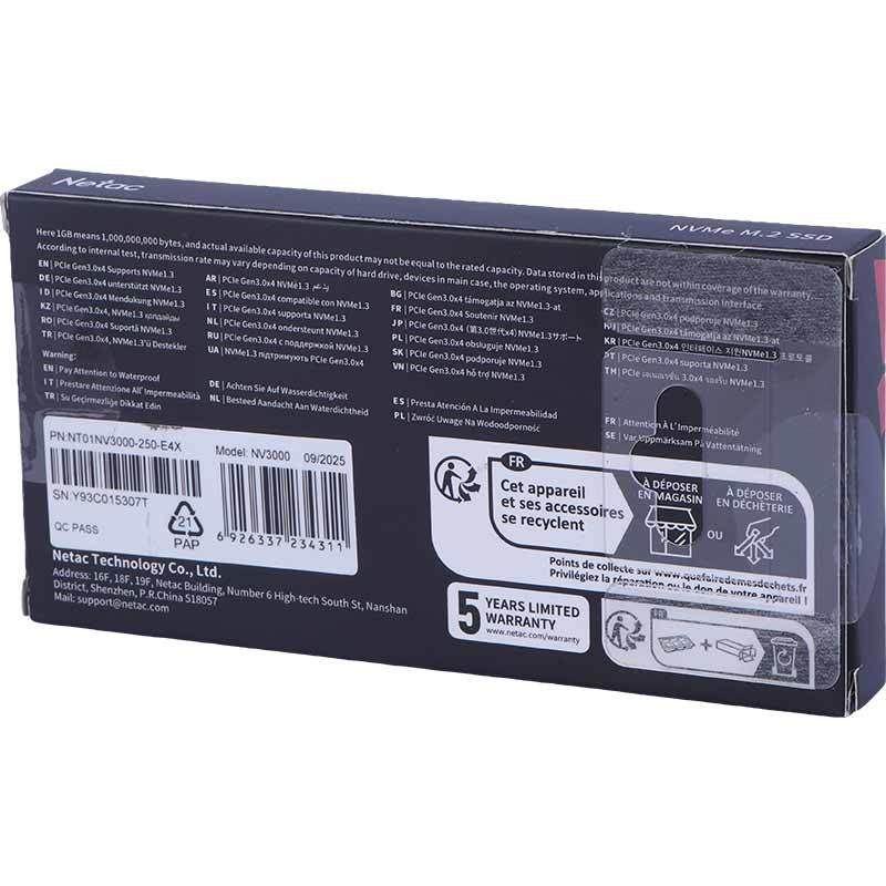 حافظه SSD نتاک NV3000 250GB M.2