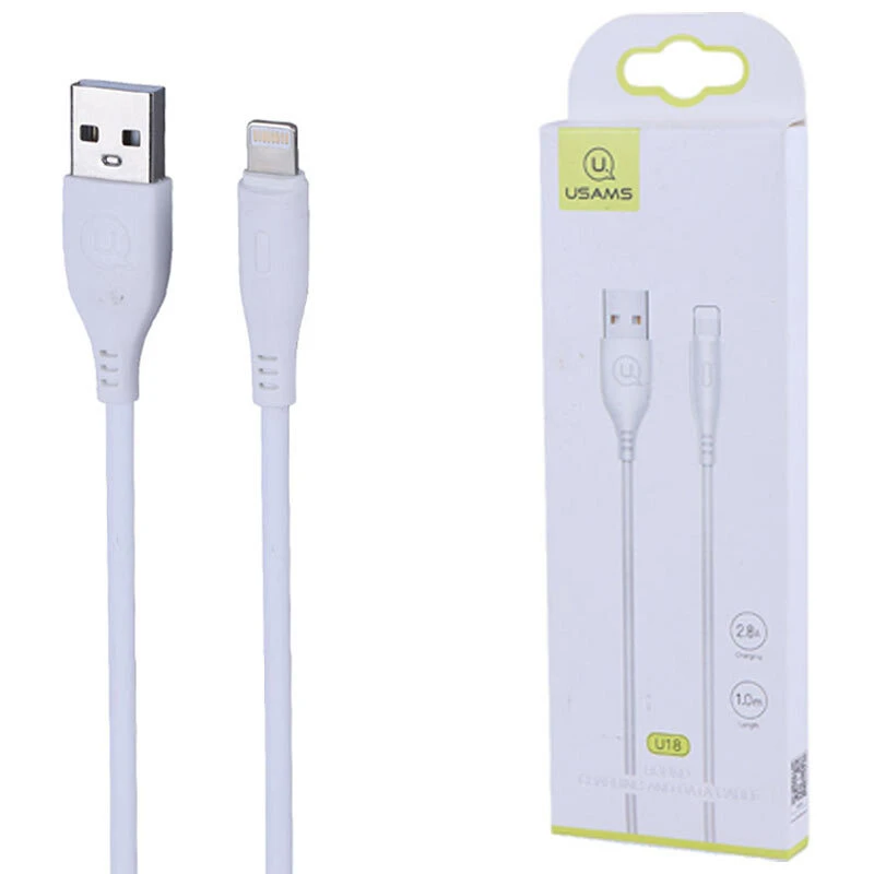کابل لایتنینگ 2 آمپر یوسامز U18 US-SJ266 طول 1 متر