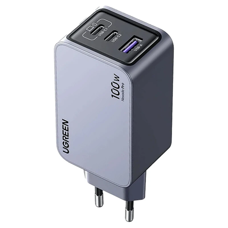 شارژر دیواری 100 وات یوگرین Nexode Pro X757-25874 GaN QC4.0 PD3.0 5A + کابل تبدیل تایپ سی