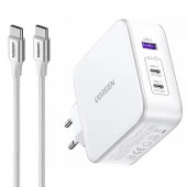 شارژر دیواری 140 وات یوگرین CD289 GaN QC4+ PD3.1 5A + کابل تبدیل تایپ سی