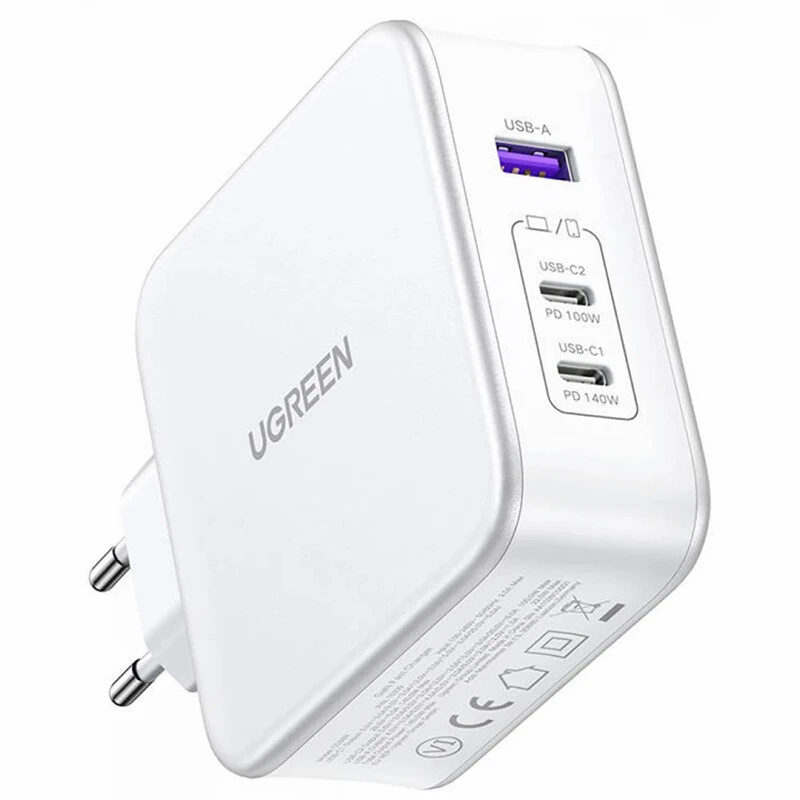 شارژر دیواری 140 وات یوگرین CD289 GaN QC4+ PD3.1 5A + کابل تبدیل تایپ سی