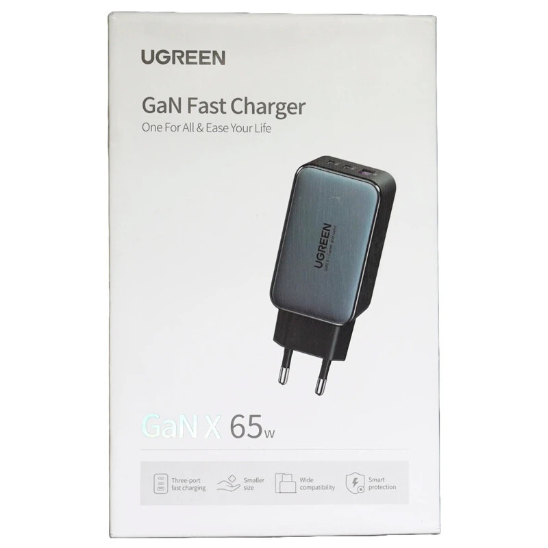 شارژر دیواری 65 وات یوگرین CD244 GaN QC PD3.0 5A