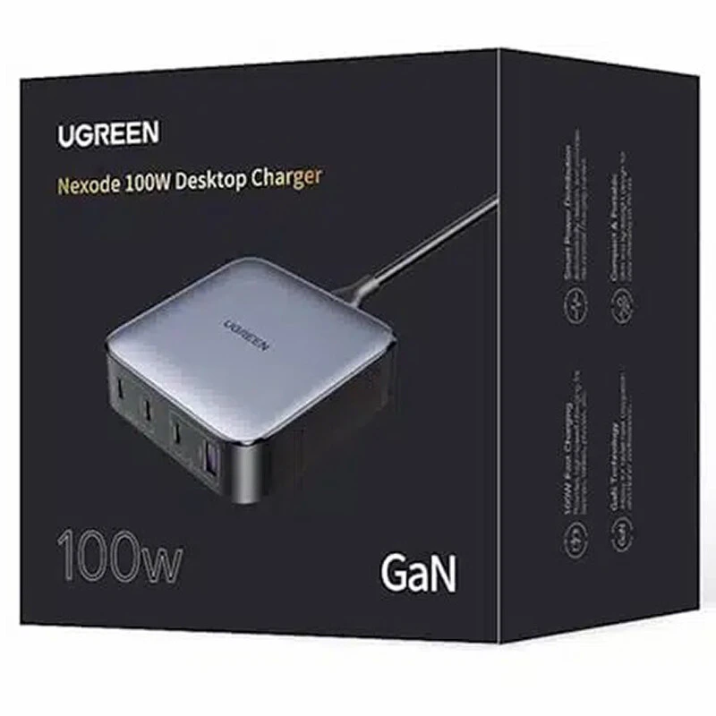 شارژر رومیزی فست شارژ 4 پورت 100 وات یوگرین CD328-90928 QC4.0 PD3.0