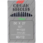 سوزن چرخ خیاطی سر دوز صنعتی ارگان نیدل DC×27 سایز 80/12 بسته 10 خشابی