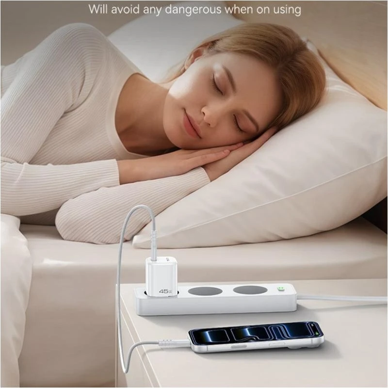 شارژر دیواری 45 وات یسیدو YC116 GaN PD 3A + کابل تبدیل تایپ سی