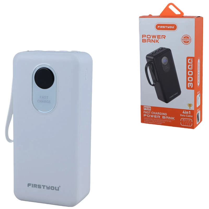 پاور بانک فست شارژ فرست یو P028 QC PD 22.5W ظرفیت 30000 میلی آمپر ساعت