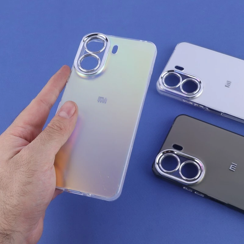 قاب PC شیائومی Redmi 13C / Poco C65 براق متال محافظ لنزدار