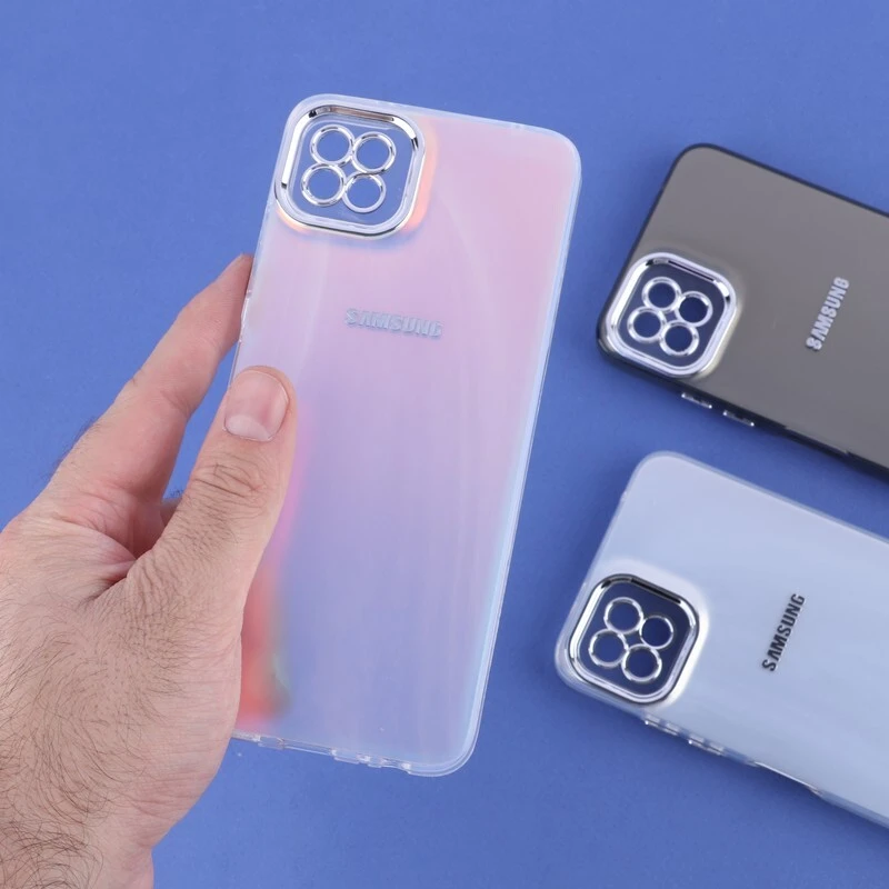 قاب PC سامسونگ Galaxy A22 5G براق متال محافظ لنزدار