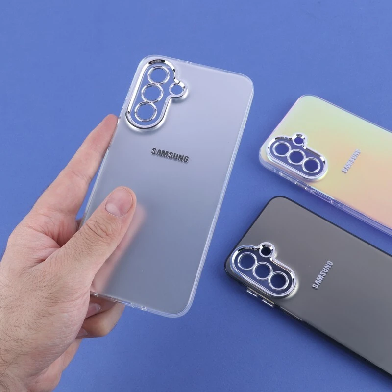قاب PC سامسونگ Galaxy A17 4G / A17 5G براق متال محافظ لنزدار