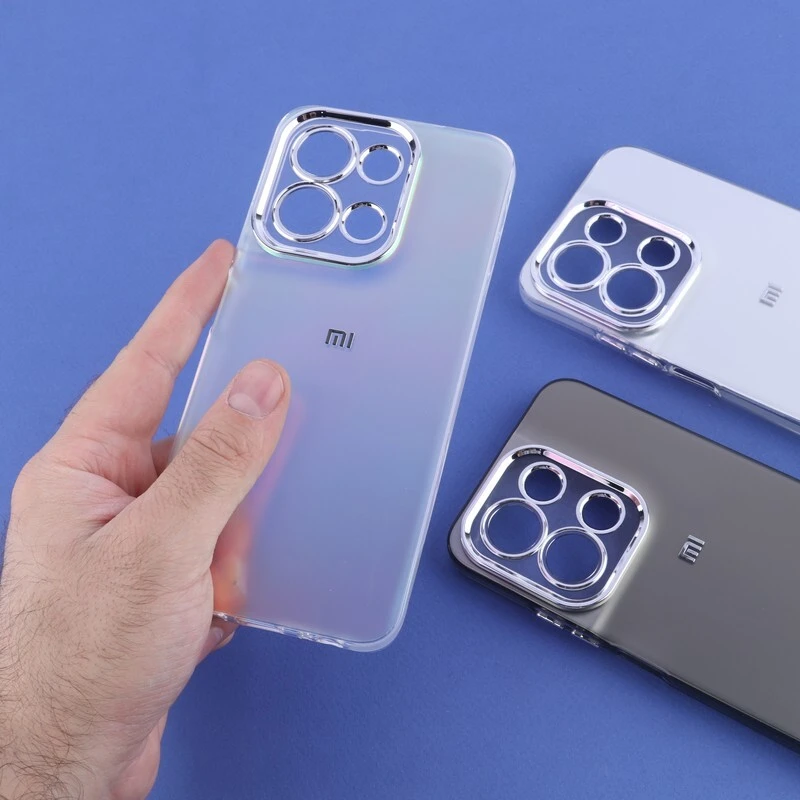 قاب PC شیائومی Redmi 15C براق متال محافظ لنزدار