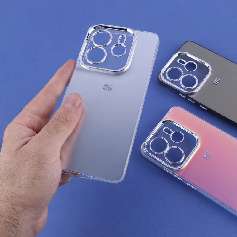 قاب PC شیائومی Redmi Note 14 4G براق متال محافظ لنزدار
