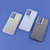 قاب PC سامسونگ Galaxy S21 FE 5G براق متال محافظ لنزدار