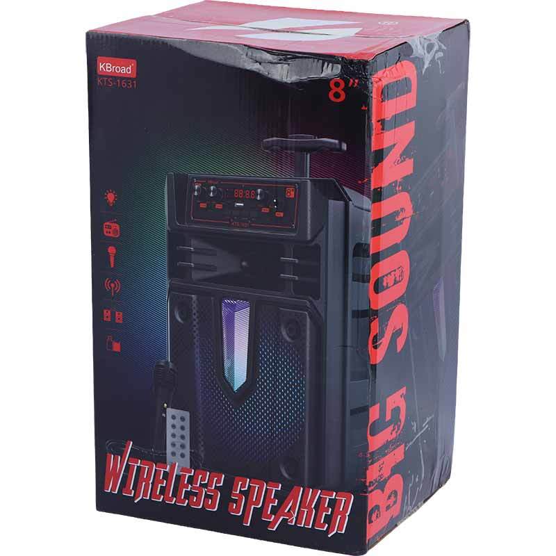 اسپیکر چمدانی بلوتوثی کی برود KTS-1631 + میکروفون و ریموت کنترل
