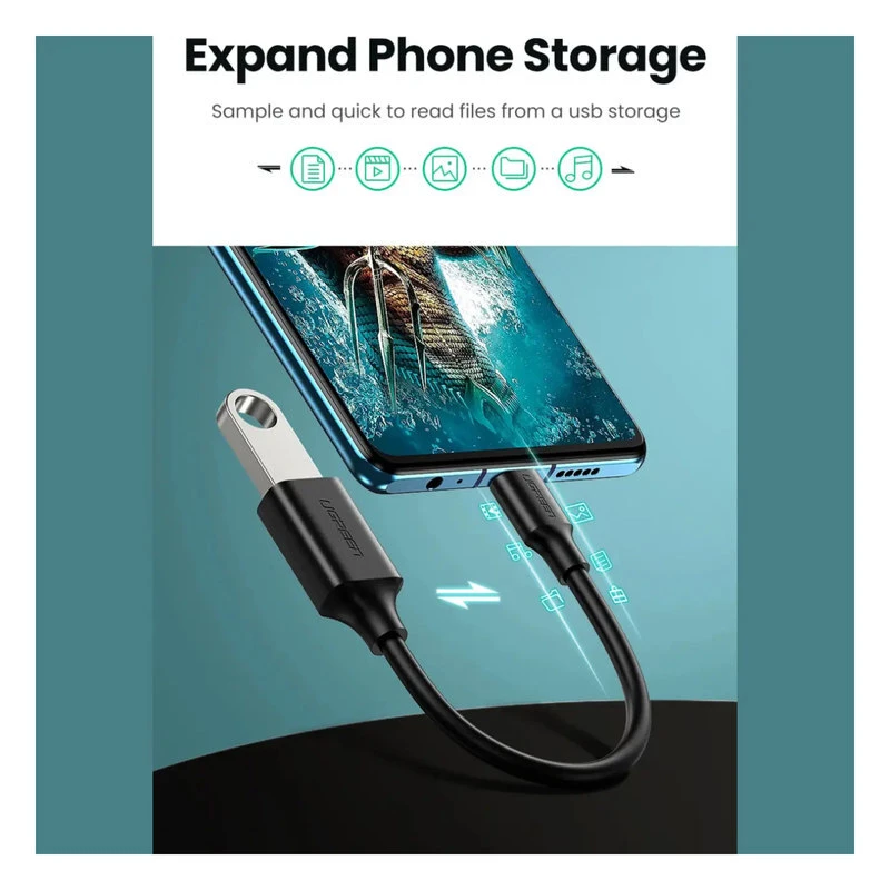 تبدیل USB OTG به تایپ سی یوگرین US154-30701