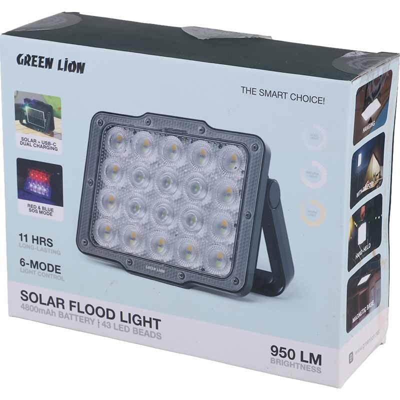 پروژکتور سیار ال ای دی شارژی و پاور بانک خورشیدی گرین لاین GL-FL13 GNFL13SOLGT