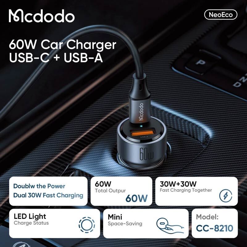 شارژر فندکی 30 وات مک دودو NeoEco CC-821