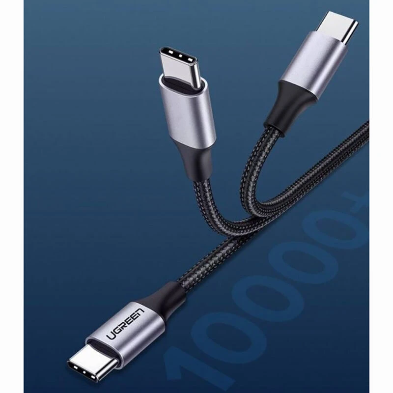 کابل دو سر تایپ سی فست شارژ 60 وات یوگرین US261-50150 طول 1 متر